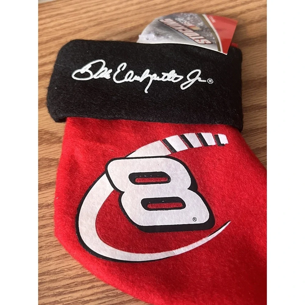 Trevco Nascar Dale Earnhardt‎ Jr Mini Christmas Stocking Red & Black 6 Inch NEW